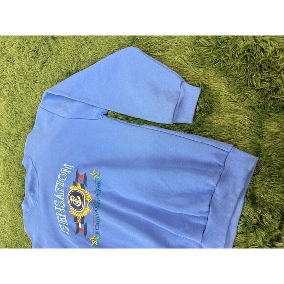 90s Carnival Cruise Lines "Sensation" VTG XL Blue Pullover Sweatshirt Unisex - Picture 5 of 8